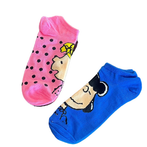 Peanuts NWT character ankle socks Lucy and Sally